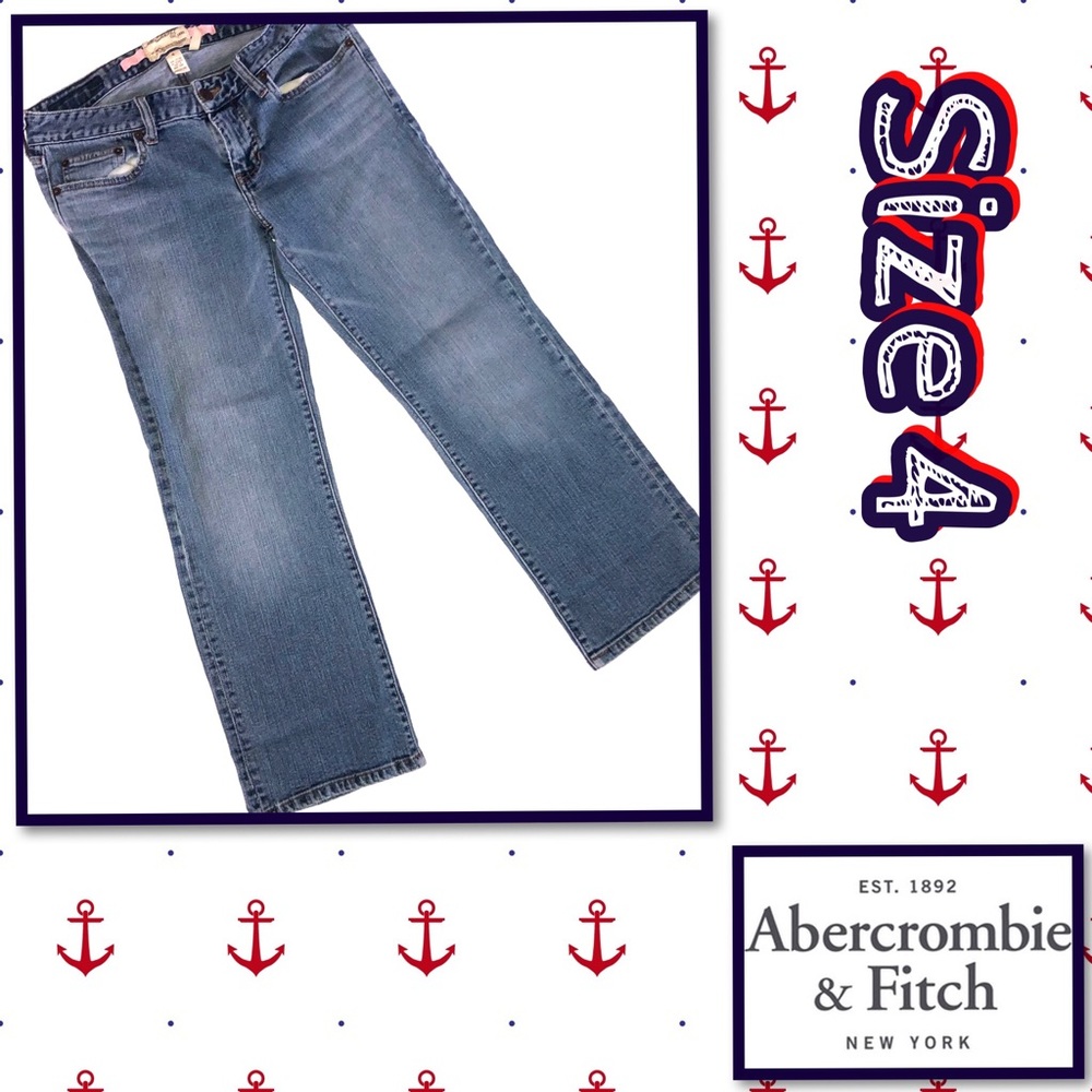 VGUC Light blue cropped, stretchy A&F ankle jeans